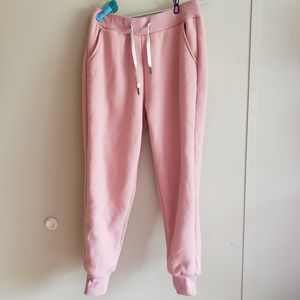 NWT Pink Yeokou Sherpa Lined Joggers size M
